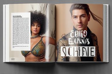 Magazine design spread